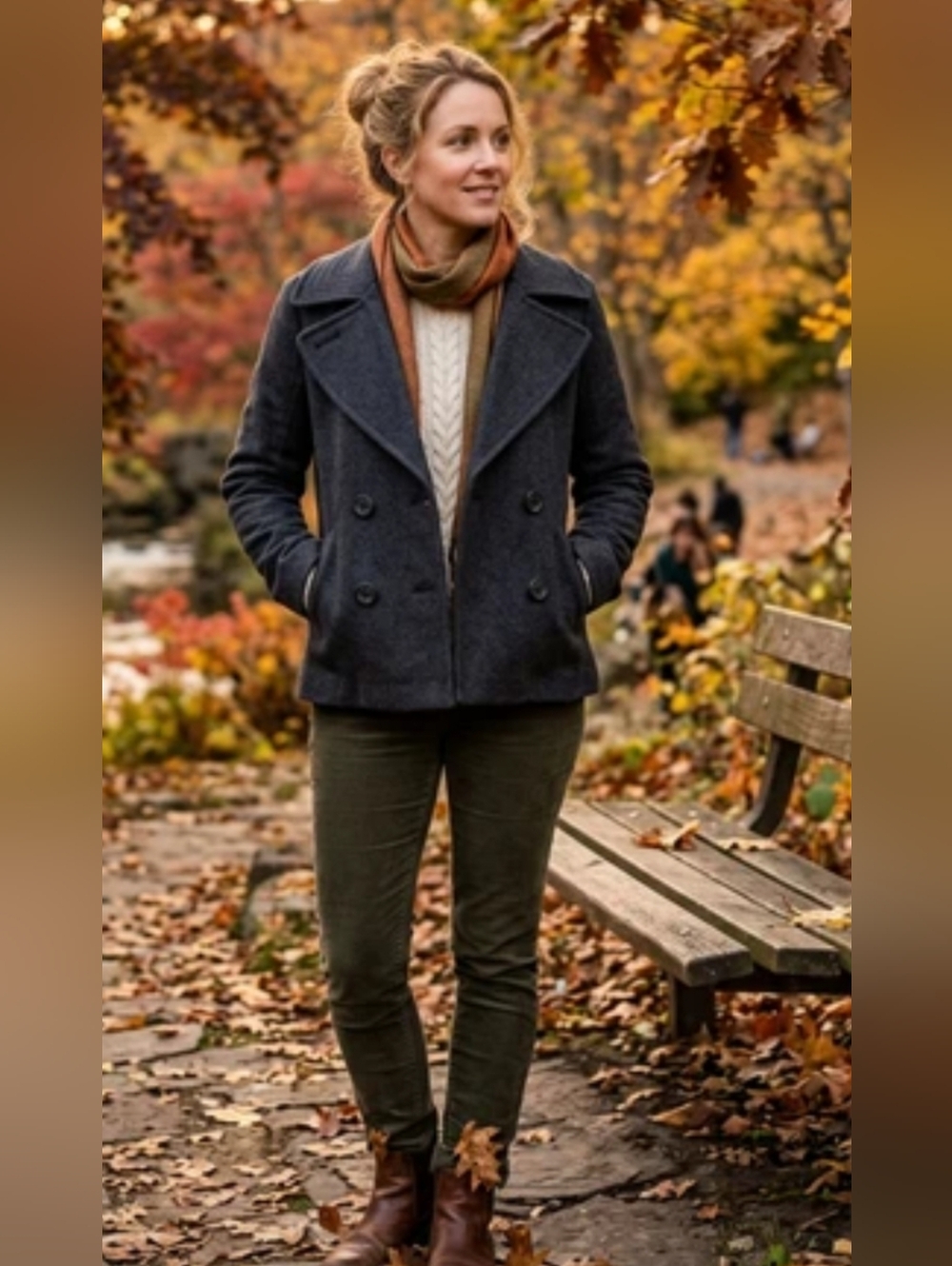American Eagle Dark Grey Wool Blend Pea Coat S